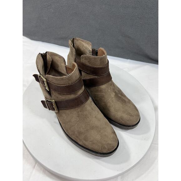 BOC Born Concept Sophie Ankle Boots Booties Women Size 8.5 Brown Taupe Comfort - Picture 3 of 15